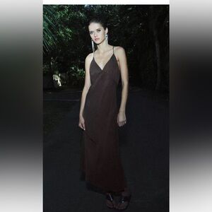 Zara Brown Maxi Dress
